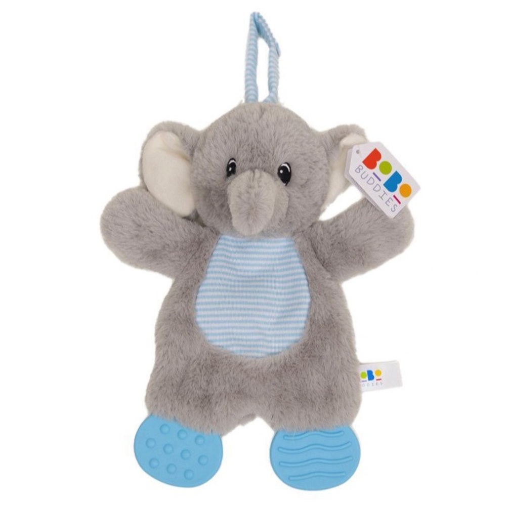 BoBo Buddies Edgar Elephant Teether Crinkle Stroller Toy